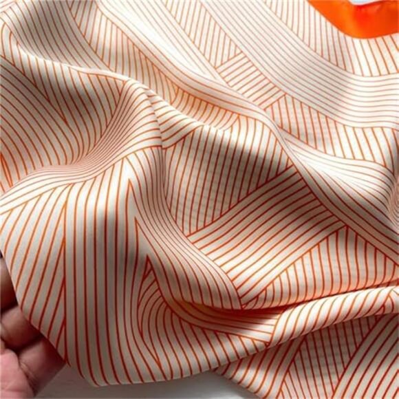 Scarf Square Satin Retro Style 021 - Picture 3 of 7